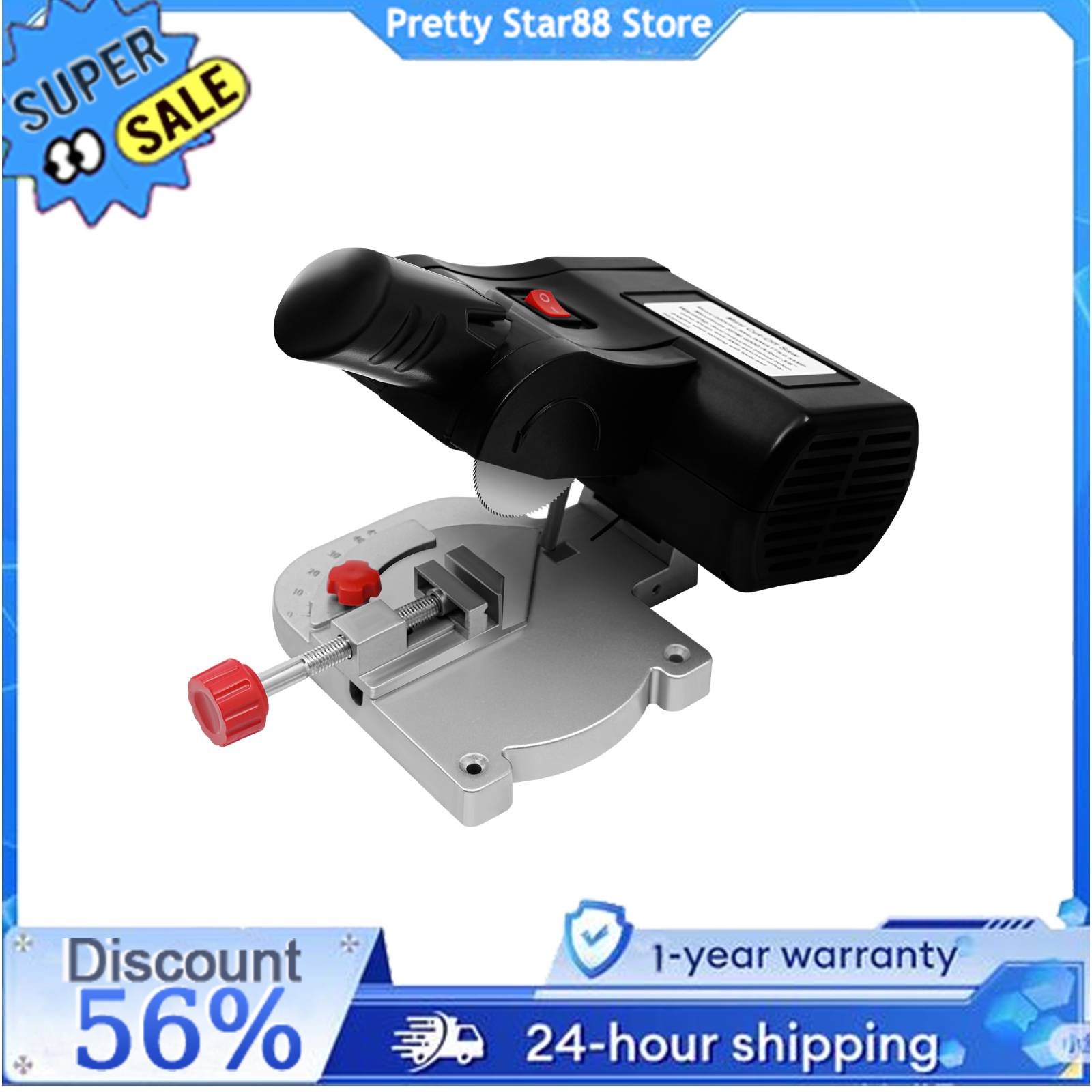 Scroll Saw Bench - 90W Metal Wood Cutting Tool 6000RPM
