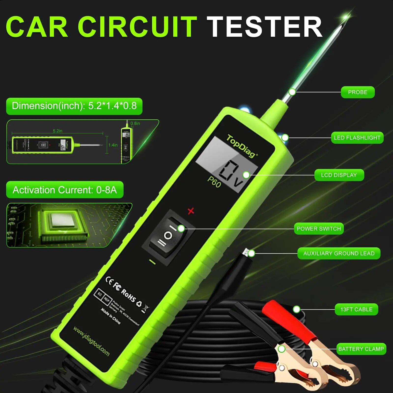 Jdiag P60 Automotive Power Cir - đánh giá và giá Power Tools Automotive