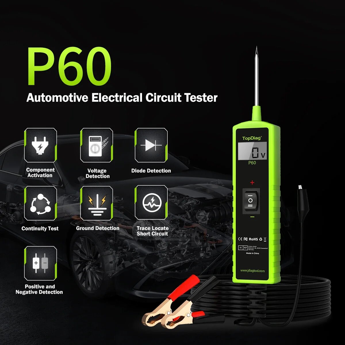 Jdiag P60 Automotive Power Cir - đánh giá và giá Power Tools Automotive